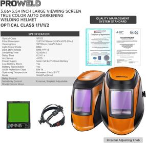 img 2 attached to Enhanced Visibility and Comfort with PROWELD 3 86 Darkening Lightweight Orange Internal Adjusting