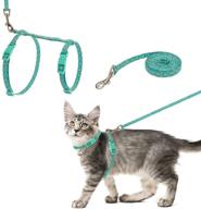 pupteck cat harness with leash set - adjustable soft strap in figure 8 style: adorable and special feline adventure gear логотип