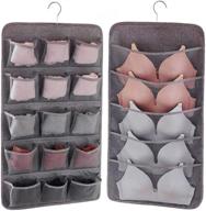 aarainbow dual-sided hanging closet organizer: 20 pocket gray storage for underwear, toiletries, and accessories логотип