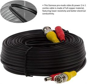 img 1 attached to 🔌 InstallerCCTV 100ft Pre-Made All-in-One BNC Video and Power Cable: Black