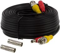 🔌 installercctv 100ft pre-made all-in-one bnc video and power cable: black logo