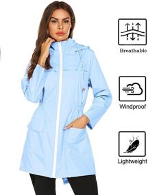 img 1 attached to Besshopie Windbreaker Waterproof Lightweight Raincoat Women's Clothing for Coats, Jackets & Vests