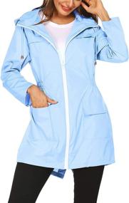 img 3 attached to Besshopie Windbreaker Waterproof Lightweight Raincoat Women's Clothing for Coats, Jackets & Vests