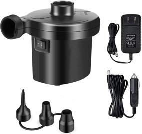 img 2 attached to 🔌 YAGU Electric Air Pump for Inflatables - Quick-Fill AC Inflator Deflator with 3 Nozzles, AC 100V-240V (110V Supported) - Ideal for Blow up Pool Raft, Bed, Boat, Toy, Exercise Ball