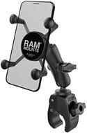 📱 motorcycle phone mount - ram mounts x-grip with tough-claw clamp base and medium arm for atv/utv and bike logo