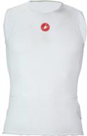 men's white sleeveless baselayer by castelli pro issue logo