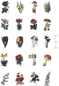 img 3 attached to 🌸 DESEACO 120PCS Vintage Stickers: Flower, Nature Plant, Forest Mushroom + Washi Retro Aesthetic Stickers Pack for Laptop, Scrapbook Phone Case, Planner, Envelope, Journals, Crafts & Luggage