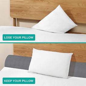 img 2 attached to 🛏️ VEKKIA King Size Bed Wedge Pillow - Close The Gap (0-7") Between Mattress and Headboard - Gray (76"x10"x6")