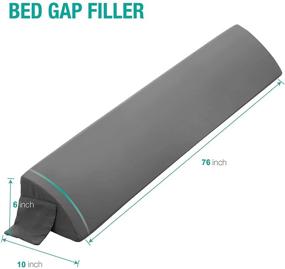 img 1 attached to 🛏️ VEKKIA King Size Bed Wedge Pillow - Close The Gap (0-7") Between Mattress and Headboard - Gray (76"x10"x6")