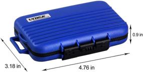 img 3 attached to 📸 LYNCA Memory Card Case Holder - Water-Resistant Anti-Shock Compact Camera Card Storage Box for 8 SD Cards, 4 CF Cards & 12 Micro SD/TF Cards (Blue) - Professional Hard Protector Case