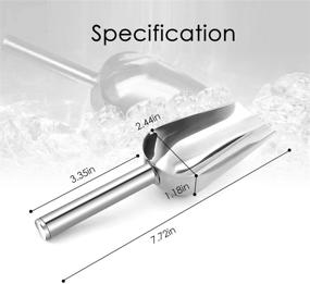 img 2 attached to 🥄 Multipurpose Stainless Steel Ice Scoop Set for freezer, candy, flour, ice cream, popcorn - AIEVE (Sliver)