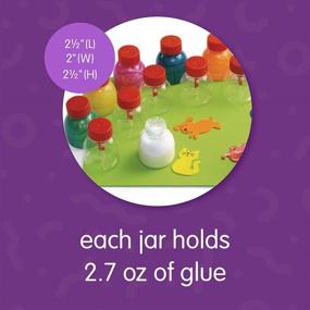 img 2 attached to 🎨 Colorations Glue Jar Set: 12 Empty Bottles with Brushes for Classroom Art Supplies, School Projects, Crafting, and Kids Art