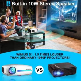 img 2 attached to 🎥 WiMiUS S1 Native 1080P Projector: 4K Full HD Support, 60HZ Fresh Rate, 4D Keystone & 10W Speaker – Perfect for Home, Outdoor & TV Stick!