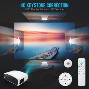 img 1 attached to 🎥 WiMiUS S1 Native 1080P Projector: 4K Full HD Support, 60HZ Fresh Rate, 4D Keystone & 10W Speaker – Perfect for Home, Outdoor & TV Stick!
