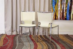 img 2 attached to 🪑 Baxton Studio B57-ALC-1083 Ivory Dining Chairs - Set of 2: Elegant and Comfortable Seating for Dining Rooms