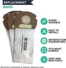 img 3 attached to 🔍 Crucial Vacuum Replacement Vacuum Bags - Compatible with PART # 66655, 67726, 68155, 68155-6, 84404 & Eureka Models AS, Airspeed, AS1050, AS1150A - Upright Vacuums Bag for Home - Bulk (Pack of 6)