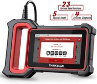 [2021 new elite] thinkcar car scanner plus s6 code reader, car check engine scan tool for ecm/tcm/abs/srs, car diagnostic scanner with oil sas epb tpms reset, throttle adaptation, and battery voltage test logo