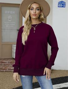 img 3 attached to 👚 Geifa Oversized Crewneck Sweatshirts: Stylish Long Sleeve Tunic Tops for Women, Perfect with Leggings!