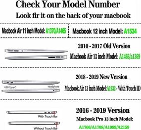 img 3 attached to 👝 AOGGY MacBook Air 11 inch Case - A1370/A1465, Light Yellow Hard Shell Protective Sleeve with Keyboard Cover