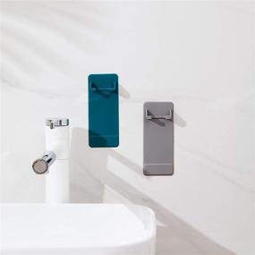 img 3 attached to 🪒 2021 New Silicone Razor Holder for Shower Wall - Waterproof Suction Wall Mount for Shower Bathroom - Pack of 2 (Grey & Green)