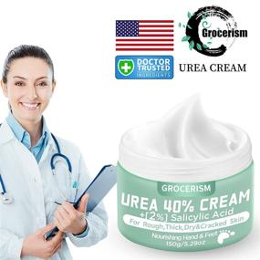 img 3 attached to 🌿 Urea Cream 40% with 2% Salicylic Acid – Callus Remover Foot Cream, Hand Cream for Dry Cracked Heels, Feet, Hands, Knees, Elbows | 5.29 oz Deep Moisturizing & Softening Callus Treatment