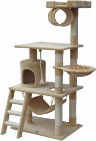 img 1 attached to Ultimate Playground: Go Pet Club 🐱 62-Inch Cat Tree Fit for Feline Royalty!