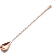 🍸 premium 12-inch mixing bar spoon: stainless steel spiral pattern cocktail shaker spoon for bartenders, whiskey lovers, and morphine enthusiasts logo