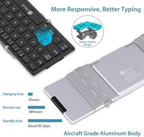 img 2 attached to Bluetooth IClever Sensitive Pocket Sized Tri Folded