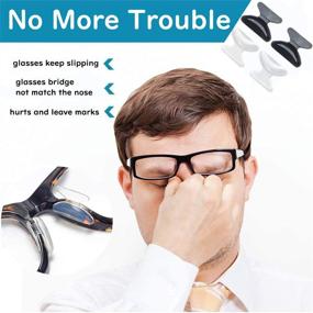 img 3 attached to 🦋 13 Pairs Anti-Slip Silicone Nose Pads - Soft Non-Slip Adhesive for Glasses - Butterfly Shape - Super Sticky Backing - White (2.8mm)