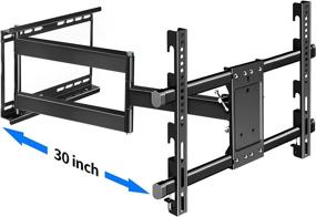 img 4 attached to 📺 Chainstone Long Arm Corner TV Mount: Full Motion Bracket for 37-70 Inch TVs, Up to 121 lbs, VESA 600x400mm