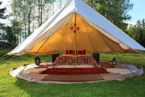 img 1 attached to Optimal Outdoor Bell Tents: Cozy Cotton Canvas Camping Gear