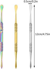 img 3 attached to 🔪 12-Pack Stainless Steel Wax Carving Tool Set with Spoon Carving Tool, 4.75 Inch, in Silver, Rainbow, and Gold