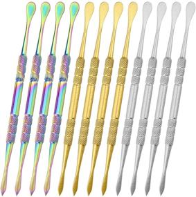 img 4 attached to 🔪 12-Pack Stainless Steel Wax Carving Tool Set with Spoon Carving Tool, 4.75 Inch, in Silver, Rainbow, and Gold