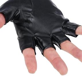 img 1 attached to 🧤 JISEN Leather Fingerless Gloves