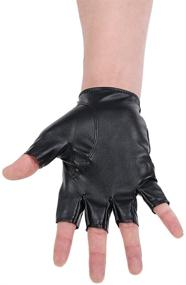 img 2 attached to 🧤 JISEN Leather Fingerless Gloves
