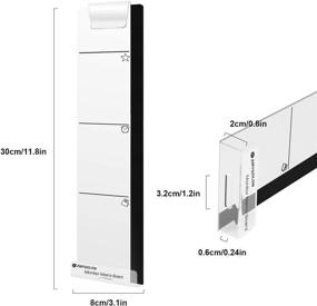 img 3 attached to 📝 Space-saving Monitor Memo Board & Sticky Note Holder with Charging Cable & Clip - Versatile Transparent Creative Sticky Notes Board for Left and Right Cabinets