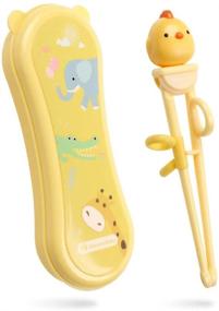 img 4 attached to 🥢 Goryeo Baby Training Chopsticks: Safe, Practical, and Portable for Kids - Unveiling Harmless Materials and Innovative Anti-dislocation Buckle Design - Comes with a Convenient Yellow Box!