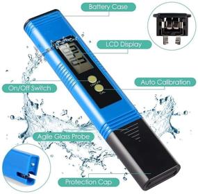 img 1 attached to FOMOOUR pH Meter - High Accuracy Water Quality Tester - 0.01 pH Measurement Range - Ideal for Water, Brewing, Food, Soil, Sauce, and Laboratory Testing - Includes TDS Meter and pH Pen