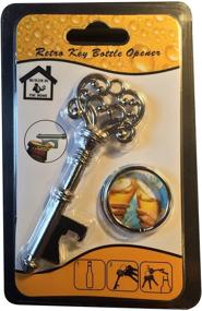 img 2 attached to 🗝️ Butler in the Home: Skeleton Key Bottle Butler Keychain for Effortless Beer & Soda Bottle Opening at Tailgate Parties! (Silver)