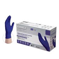 🧤 ammex indigo nitrile exam gloves: 3 mil, latex free, powder free, textured, disposable, non-sterile, food safe - top choice for hygienic and safe protection logo