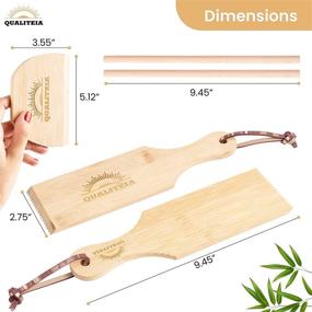 img 2 attached to 🎍 Authentic Bamboo Gnocchi Board Set: 2 Paddles, 2 Rollers, 1 Cutter - Perfect Pasta Shaper Tools, Butter Maker - Ideal Garganelli, Cavatelli, Tortellini, Cavarola Roller - Great Cutlery Gift