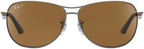 img 4 attached to 🕶️ Ray Ban RB3519 Polarized Sunglasses in Gunmetal: Unmatched style and ultimate glare protection