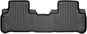 img 4 attached to 🚗 Custom Fit Black Floor Mats for 2014-2019 Toyota Highlander - SMARTLINER 2nd Row Liner