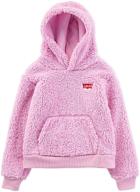 толстовка с капюшоном levis girls sherpa buttercream логотип