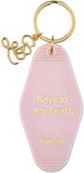 ❤️ charming vintage motel sign: pink keys heart design logo