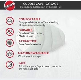 img 1 attached to 🐾 SPOT Ethical Pets Sleep Zone Cuddle Cave - Pet Bed for Cats and Small Dogs - Attractive, Durable, Comfortable, Washable