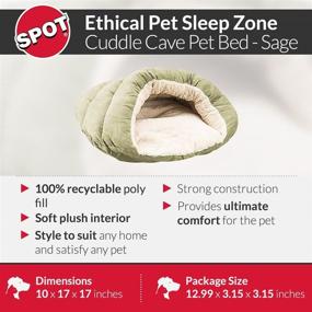 img 2 attached to 🐾 SPOT Ethical Pets Sleep Zone Cuddle Cave - Pet Bed for Cats and Small Dogs - Attractive, Durable, Comfortable, Washable