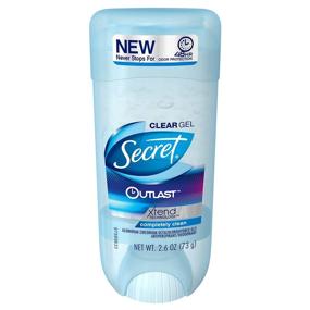 img 1 attached to 💪 Long-Lasting Secret Outlast Clear Gel Antiperspirant for Women - Completely Clean Scent, 2.6 Oz