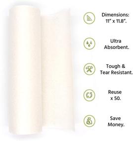 img 3 attached to 🎋 Bamboo Paper Towels - Eco Friendly, Machine Washable & Reusable Dual Pack from Grow Your Pantry - Includes TWO Cotton Storage Bags