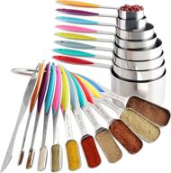 🥄 19-piece stainless steel measuring cups and spoons set with leveler - dry & liquid ingredient measuring cups and spoons logo